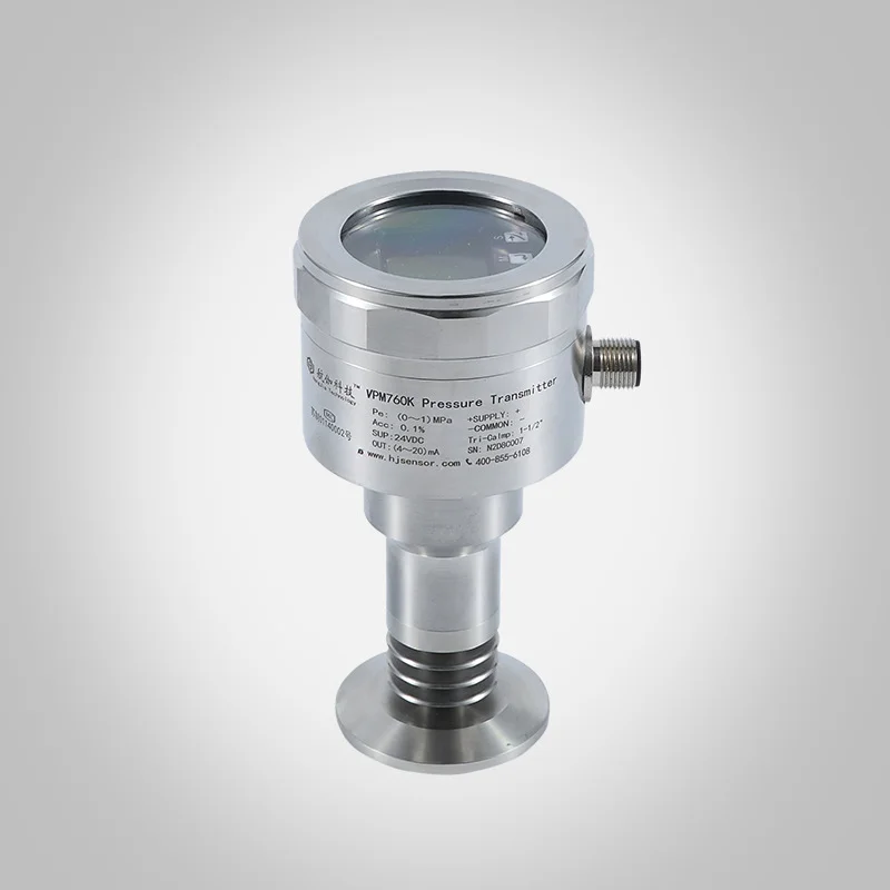 Flat Film Pressure Transmitter Quick-loading Chuck Flange, Hydraulic Sensor Water Pressure Monitoring 4~ 20mA/RS485