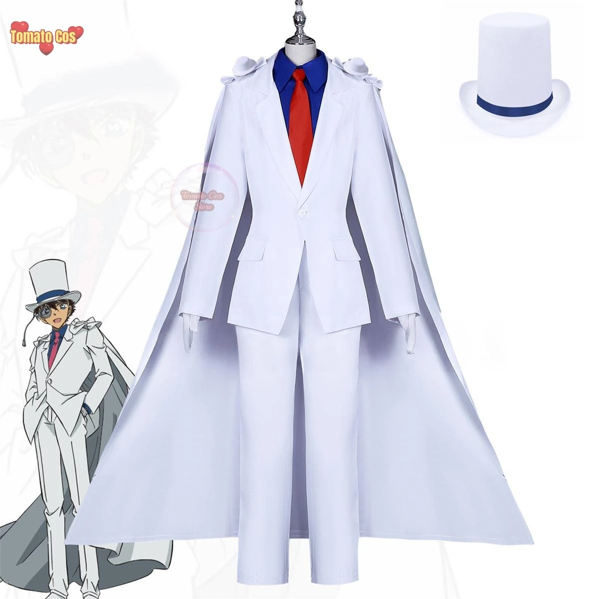 Kuroba Kaito Cosplay Costume Carnival Uniform Anime Halloween Costumes for Fans Game Role Play Full Set Outfit for Cosplay Love