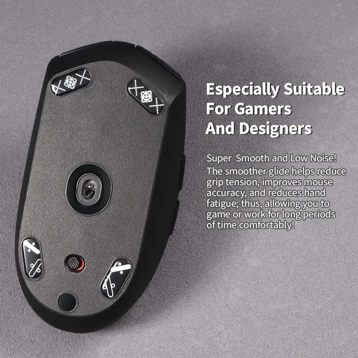 UCONS Durable Glass Mouse Skates for Logitech G305/G304 G502X Smooth Mouse Feet 2.5D Curved Design Game Mouse Pads
