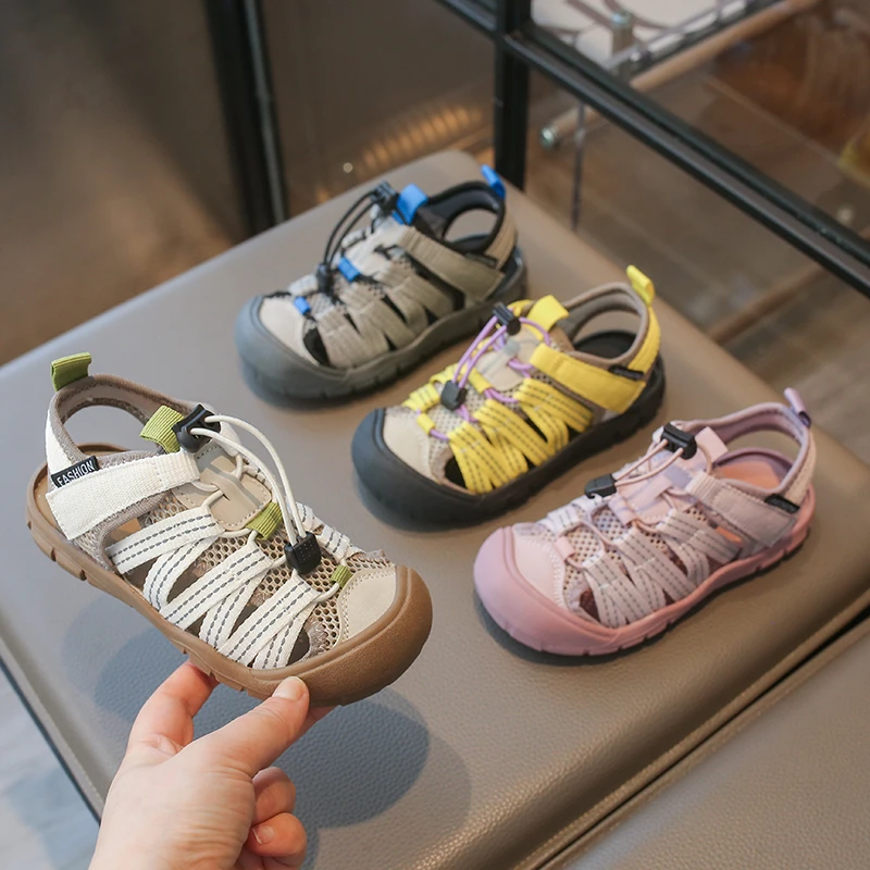 Boys Girls Summer Outdoor Athletic Sport Sandals Walking Hiking Hook and Loop Adjustable Multicolor for Toddler/Little/Big Kids