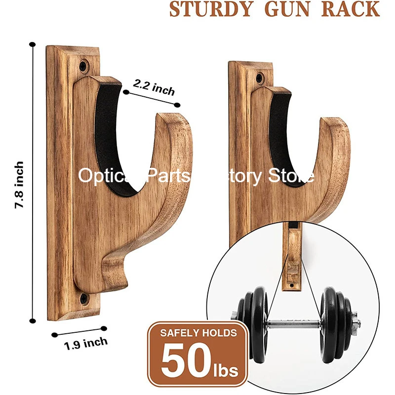 Wall Mounted Solid Wood Hunting Gun Rifle Brackets Display Airsoft Sword Firearms Glock G17 M16 AR15 AR10 M4 AK47 Accessories