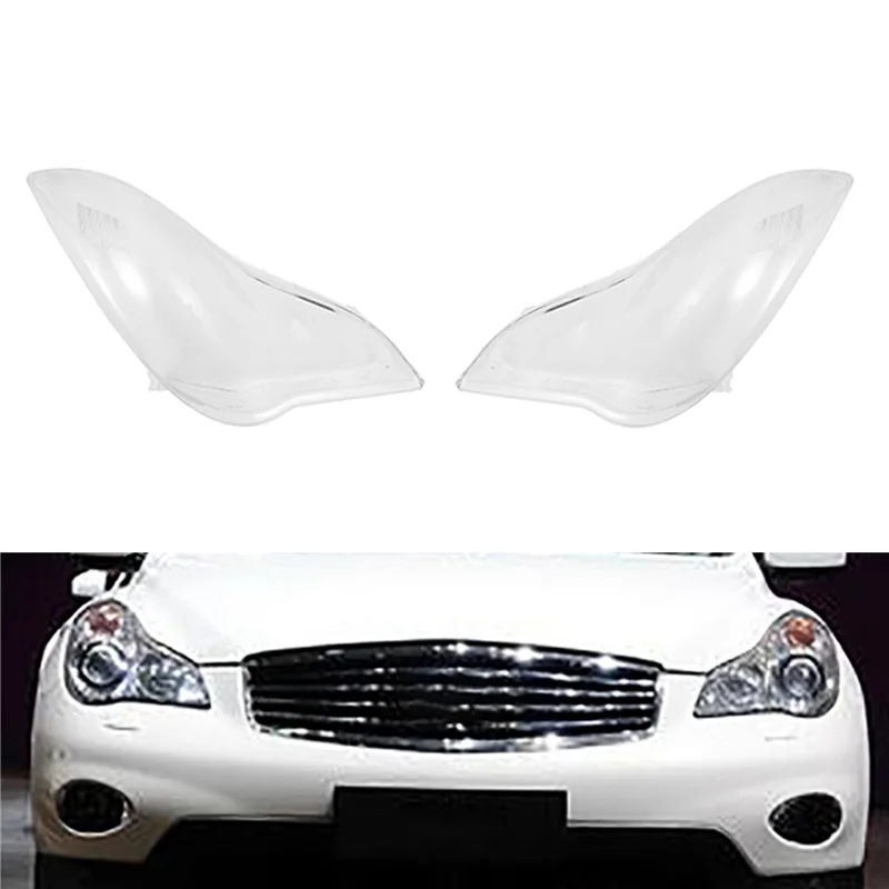 

Headlight Lens Cover Lamp Shell Mask Lampshade For Infiniti QX50 EX25 EX35 2008-2015 Car Head Light Lamp Cover