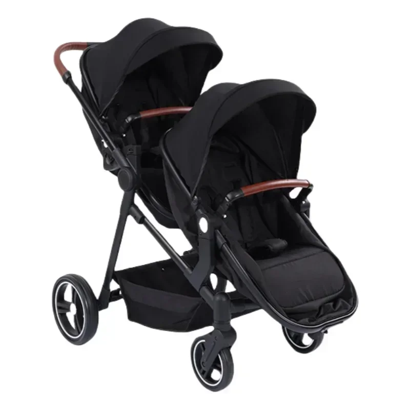 Poussette Double et Polyvalente pour Bébé, Cadre en Alliage d'Aluminium, Légère et Portable, 3 Angles Réglables