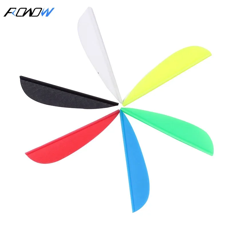 24PC 2-inch Fletching Mixed Carbon Fiberglass Arrow Shaft DIY Accessories Multi-color Optional Bow and Arrow Sports Equipment