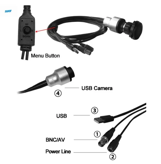 Direct Connect To PC/TV For ENT Diagnosis Portable USB Endoscope