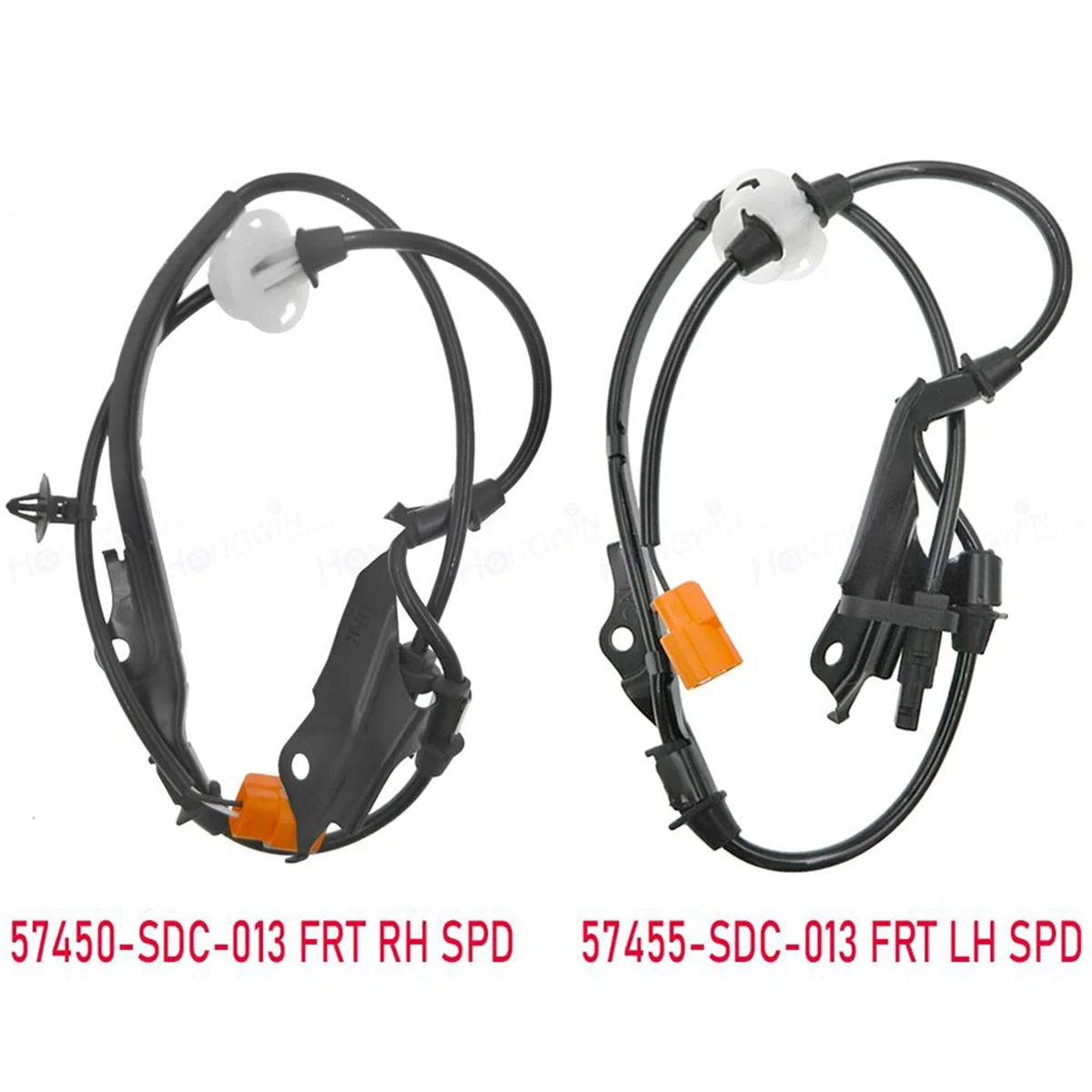 2PCS Front Left Right ABS Wheel Speed Sensor 57455-SDC-013 57450-SDC-013 for Acura TSX 2004-2008 Honda Accord 2003-2007