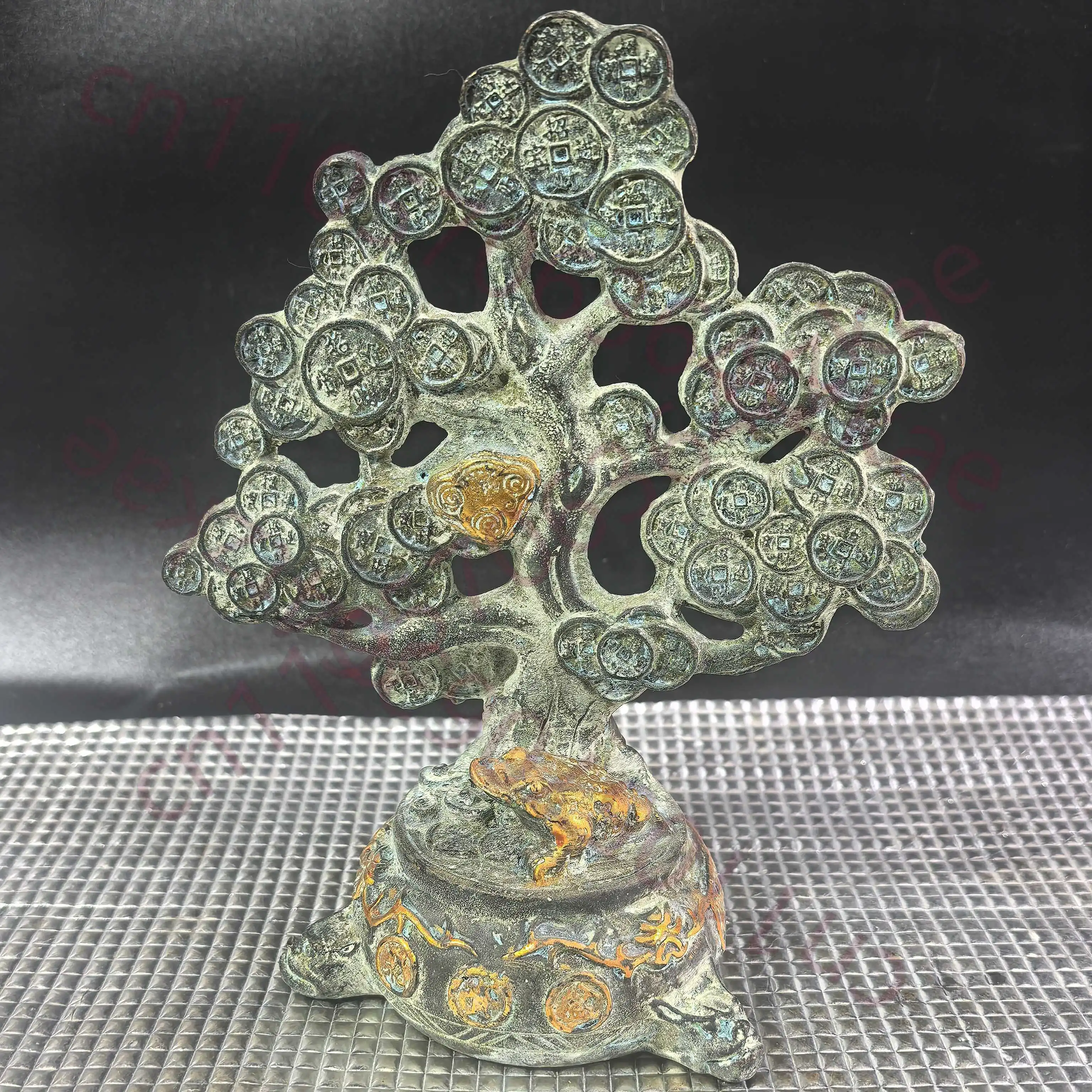 

Китайская народная коллекция: Денежное дерево из чистой меди в классическом стиле для дома и офиса