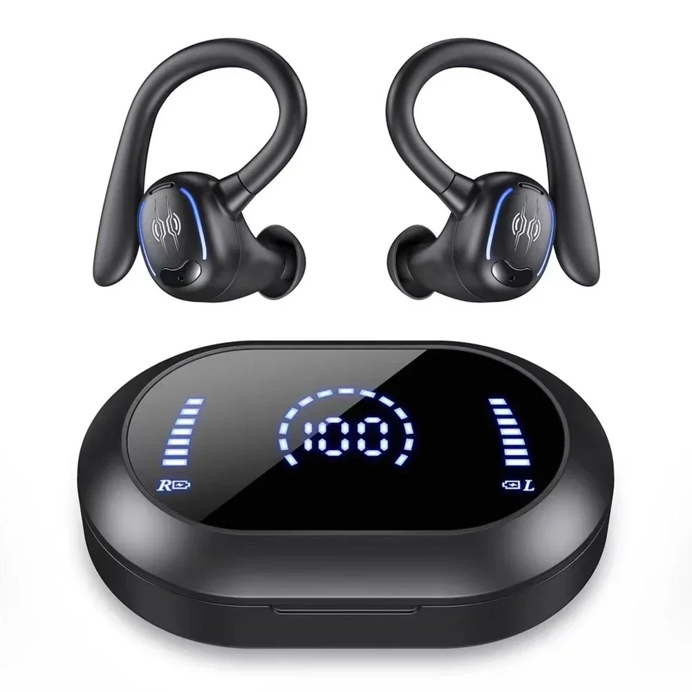 

Call Function ENC Call Noise Reduction Earphones Blue Tooth Headset Usage Ear Hanging Type Compact And Portable