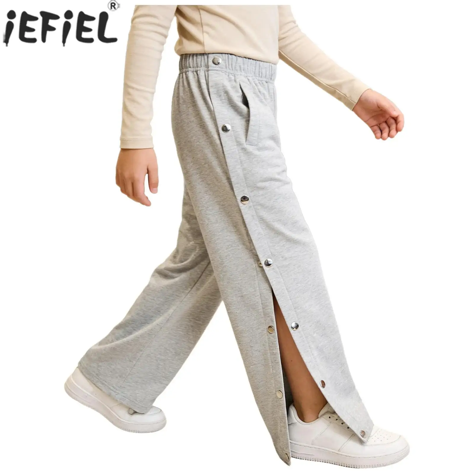 Kids Boys Girls Special Needs Adaptive Pants Fracture Postoperative Clothing Sides Tear-Away Buttons Or Zippers Loose Trousers