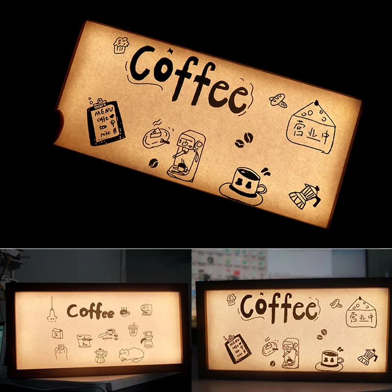 デスクトップオーナメント発光フォトフレームLED雰囲気ナイトライト装飾