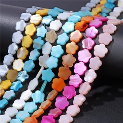 Natural Shell Beads 6 10 12mm Flower Love Flat Loose Spacer Mother of Pearl Bead For Handmade Jewelry Making Diy Accessories 15