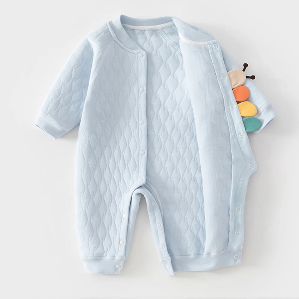 Winter Clothes For Baby Girl Quilted Warm Long Sleeve Baby Romper Spring Autumn Baby Boy Jumpsuit Unisex Newborn Onesies  -128