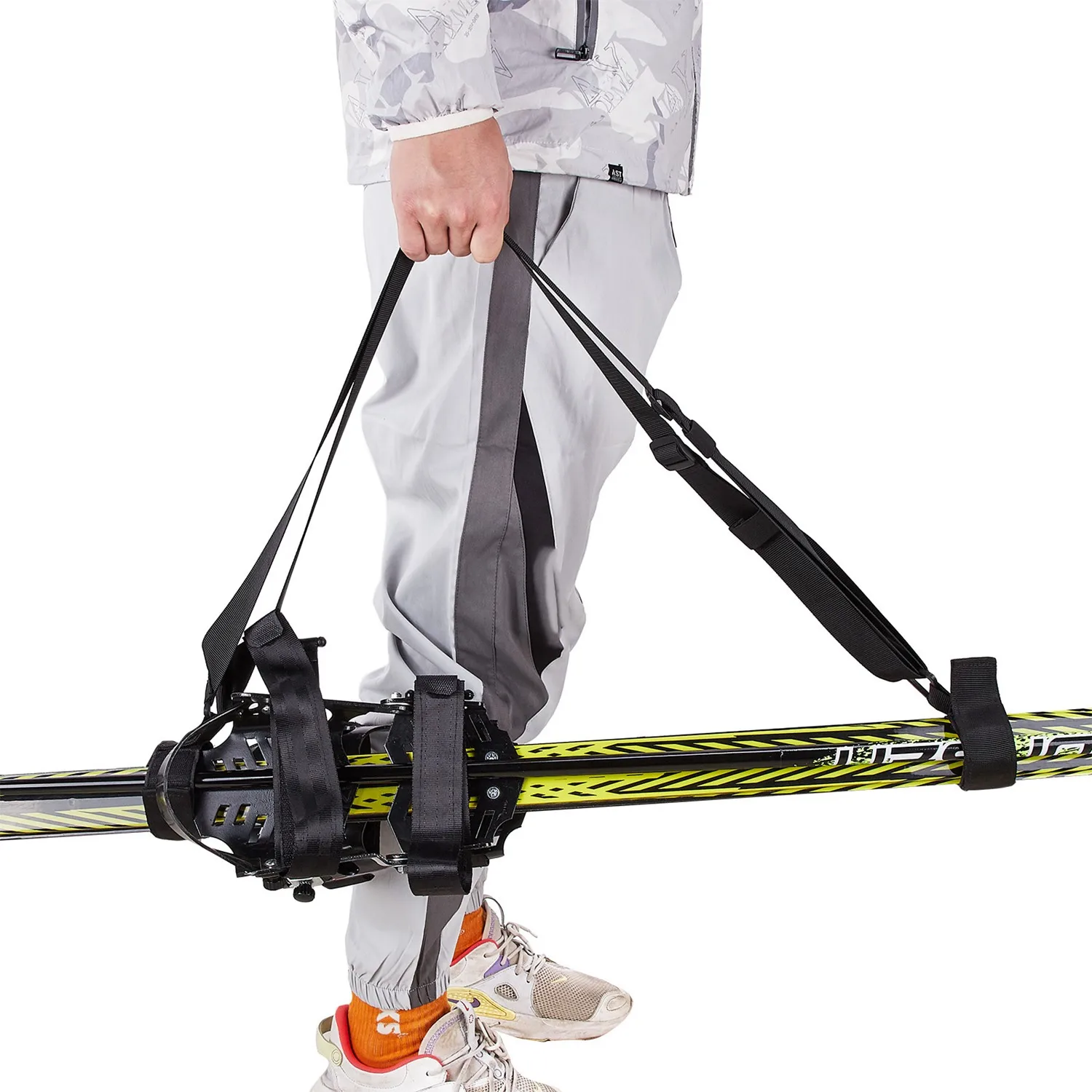 Ski-schouderriem Verstelbare ski-rugzakdrager Ski Carry Sling Strap voor heren, dames en kinderen