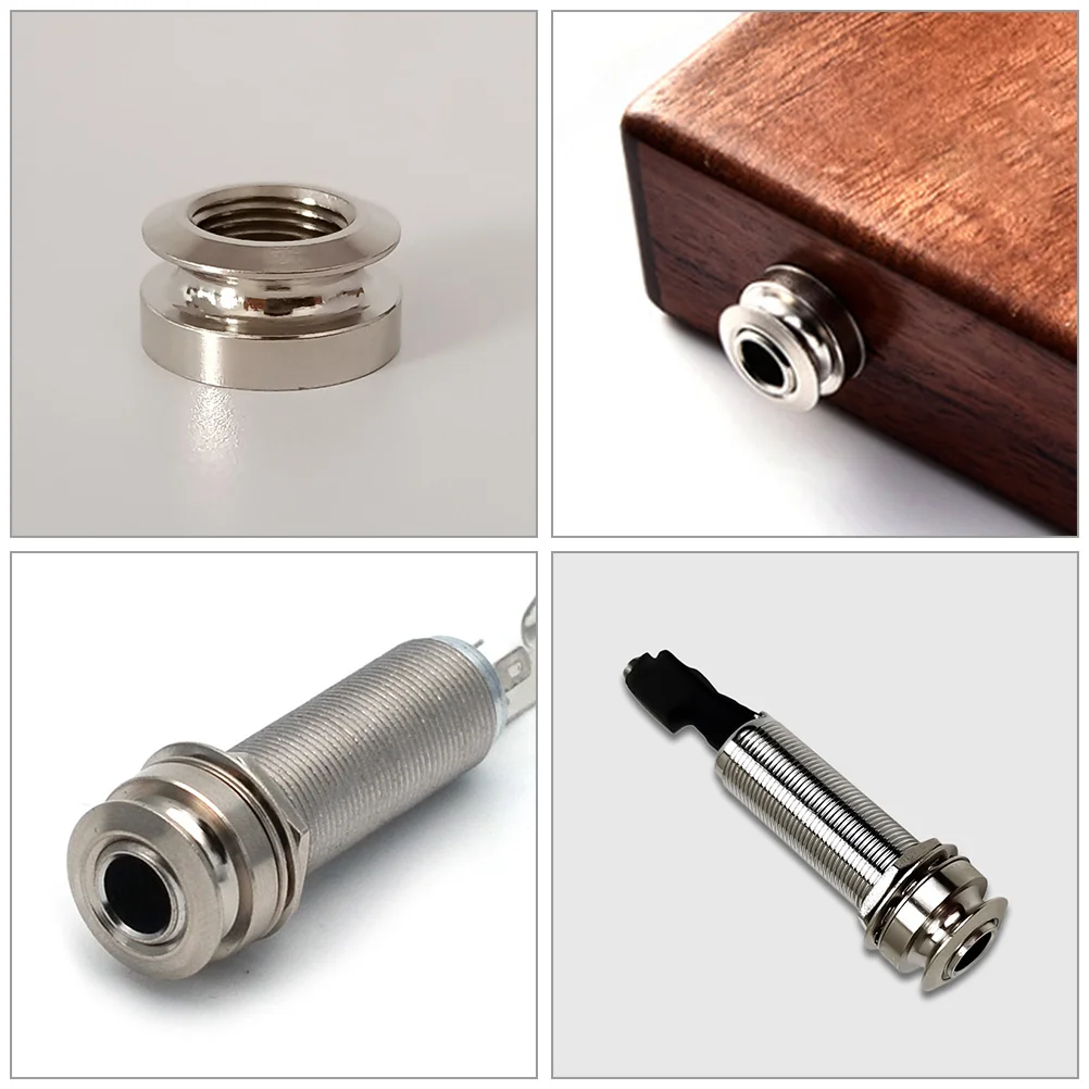 2 ชิ้น Pickup Tail Pin Cover กีตาร์ Pins ปุ่ม Endpin Cap ซ็อกเก็ตแจ็คสายอะคูสติก