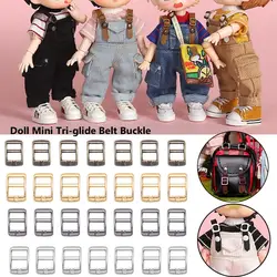 20pcs 4mm Doll Bags Buckles Diy Doll Buttons Mini Ultra-small Tri-glide Belt Buckle Shoes Accessories