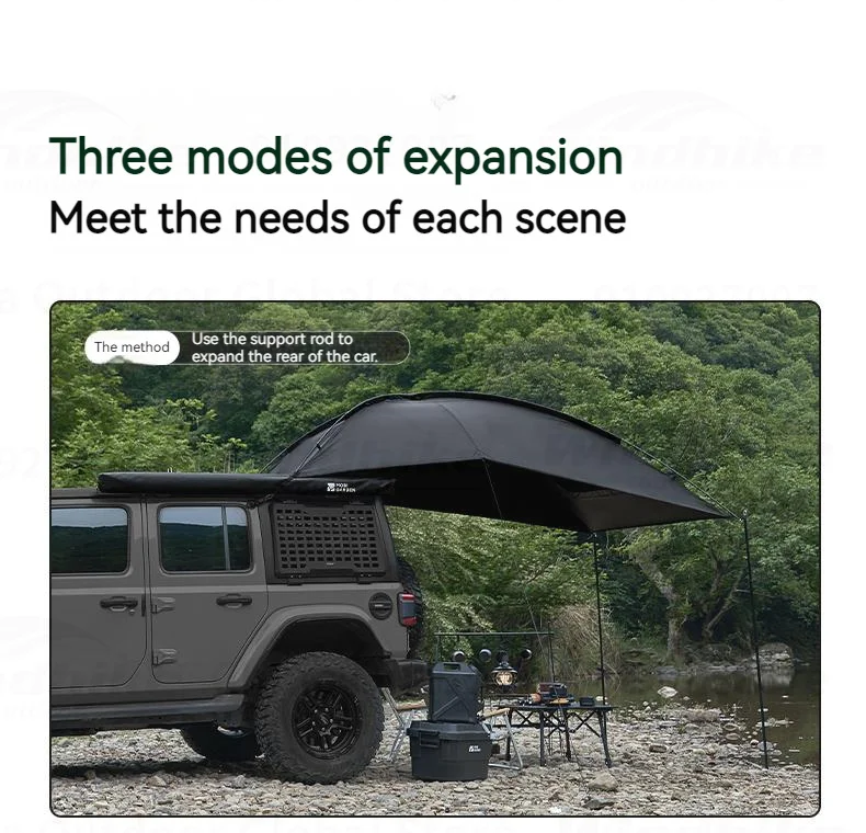 MOBI GARDEN Car Side Tent SUV Docking Camping Picnic Waterproof Sunscreen UPF50+ Convenient Black Advanced Canopy Awning Outdoor image 22