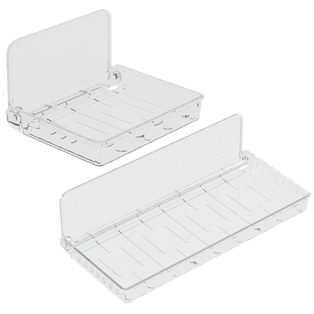 

2pcs Foldable Bathroom Toilet Wall Nail-free Storage Rack SizeShelf Sundries Towel The Pet Organizer
