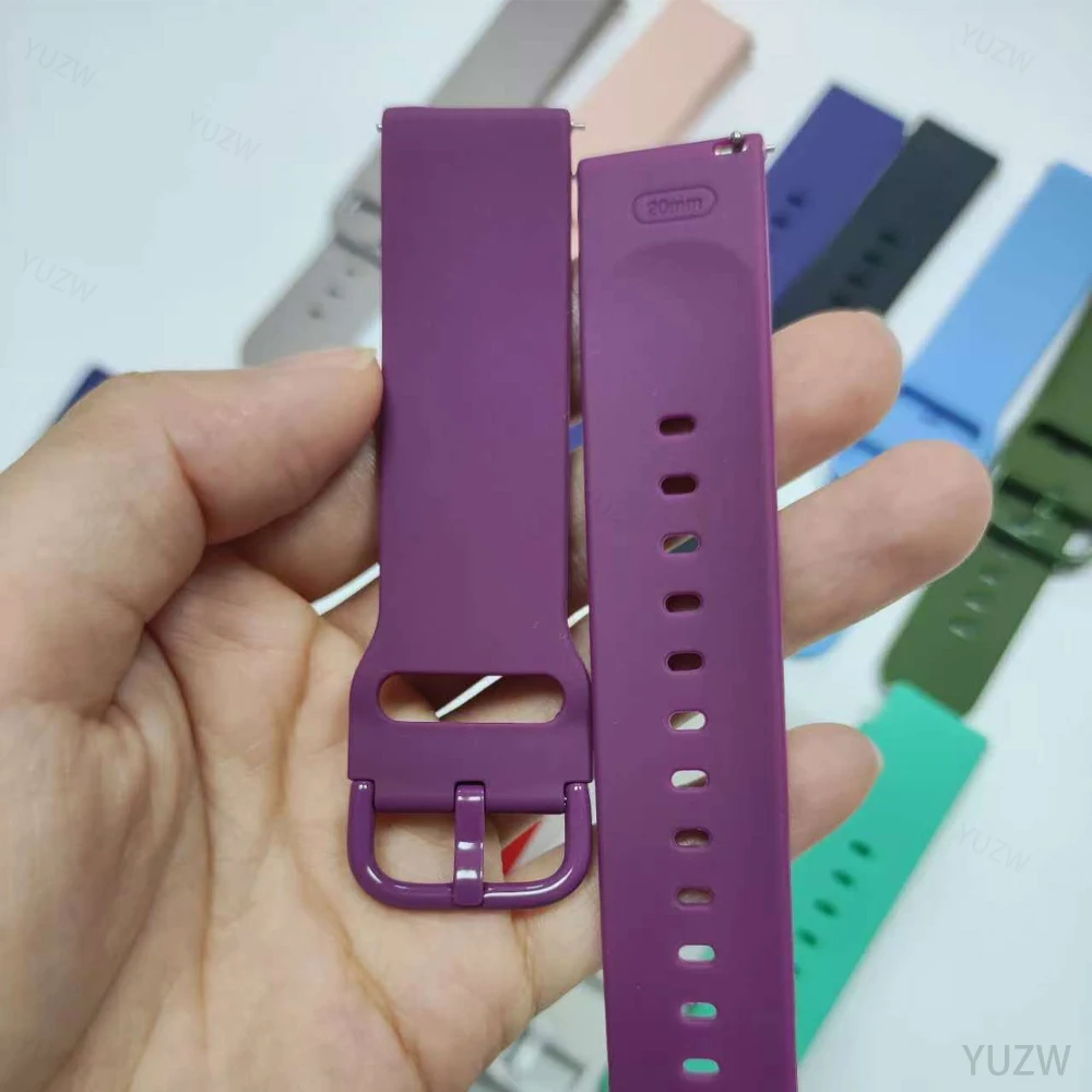 Haylou Solar 5/Ultra/Lite、Watch 4、4S、2 Pro (LS02 Pro)/S6、R8、S8/RS4 Plus対応 20/22mm シリコン製腕時計バンド/リストストラップ