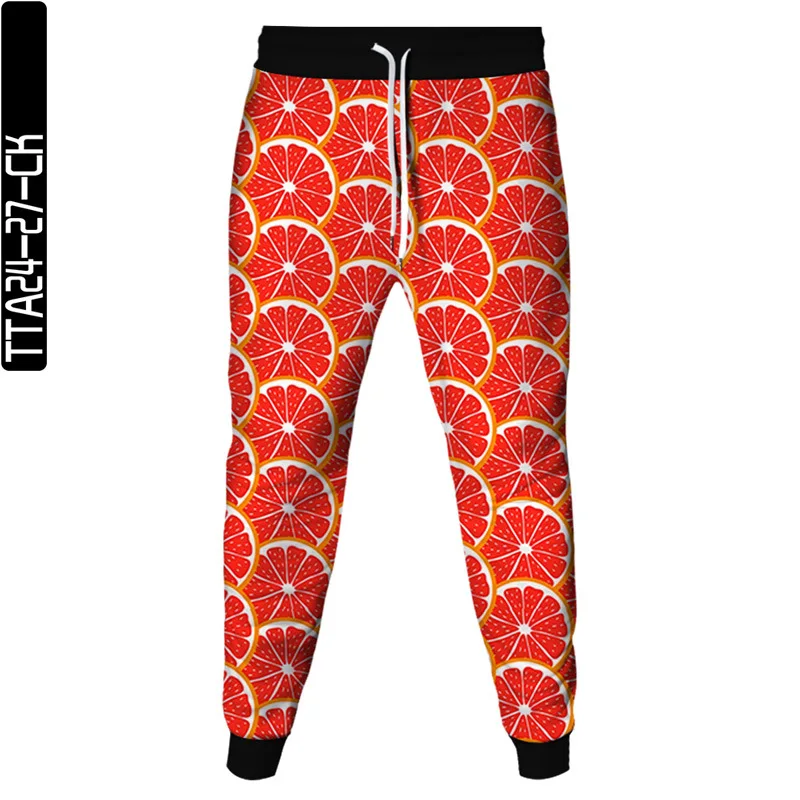 Fruit Orange Banana Apple Bear Strawberry Grape 3D Print Men Jogging Pants Women Casual Outdoor Sport Sweatpants Party Trousers