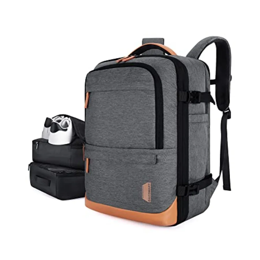 

Рюкзак BAGSMART 37L с компрессионной системой, расширяемый, для ручной клади, с органайзерами, водонепроницаемый, для путешествий на выходные