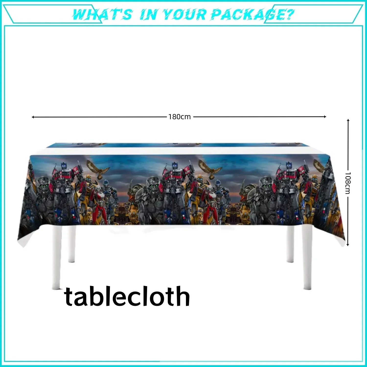 Transformation Tablecloth Birthday Party Decoration Shape Shifting Robot Disposable Table Cover Baby Shower Kids Party Supplies