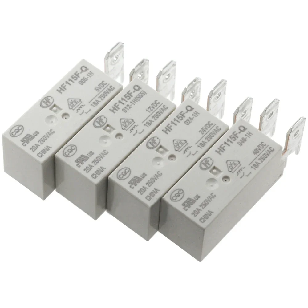 

2PCS 5V/12V/24V/48V Relay HF115F-Q-005-1H HF115F-Q-012-1H F115F-Q-024-1H F115F-Q-048-1H 05VDC 12VDC 24VDC 48VDC 18A DC Relay