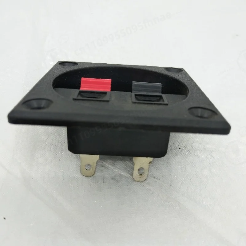 2‑Position Speaker Spring Terminal Clip, Panel Mount Wiring Socket, Back Plate Wire Clamp for Stage Audio Speaker Cabinet