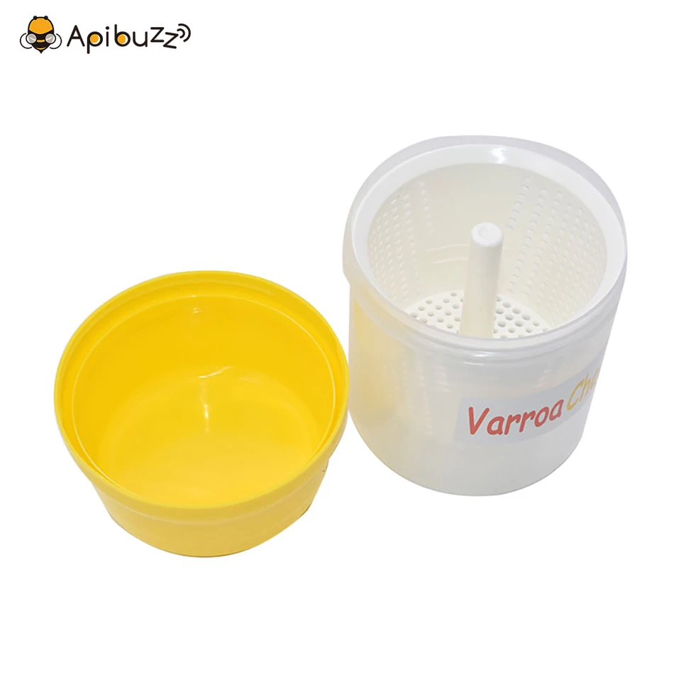 Produktbild von Lpitoy Varroa-Milben-Testglas – Durchsichtige Kunststoffflasche Für Imker, Auslaufsicher, Zur Einfachen Milbenkontrolle Im Bienenvolk