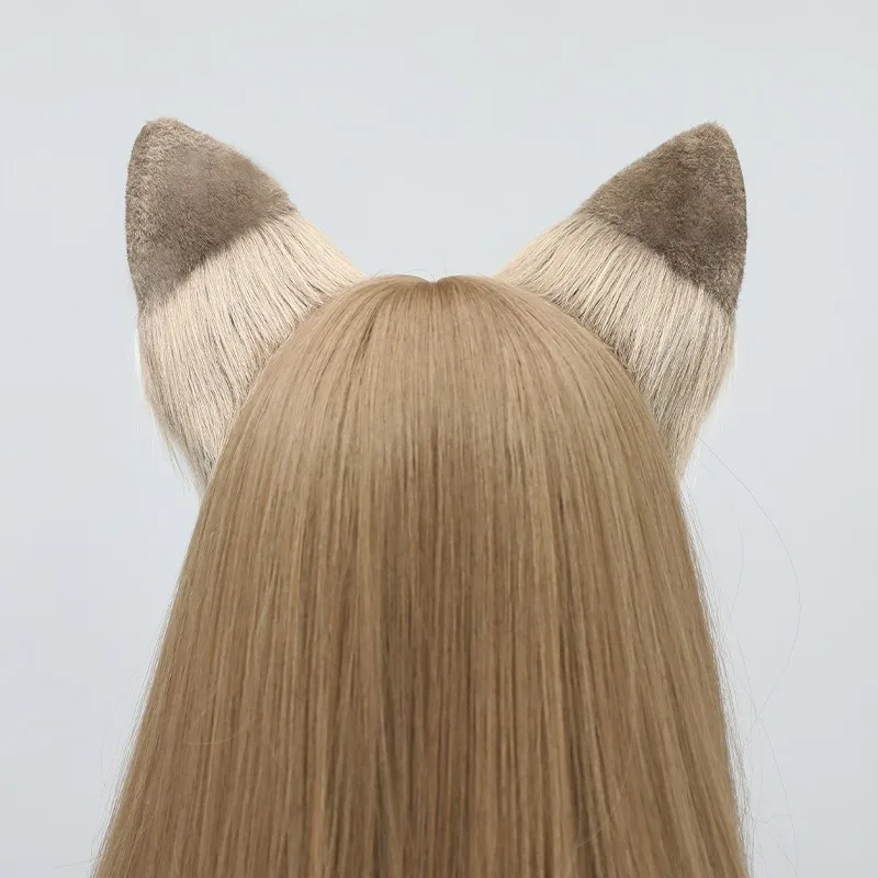 New Lolita Cosplay Cat Ears Headband Anime Dance Party Costume Wolf Fox Ear Plush Hairband Girls Kawaii Hair Accessories Props