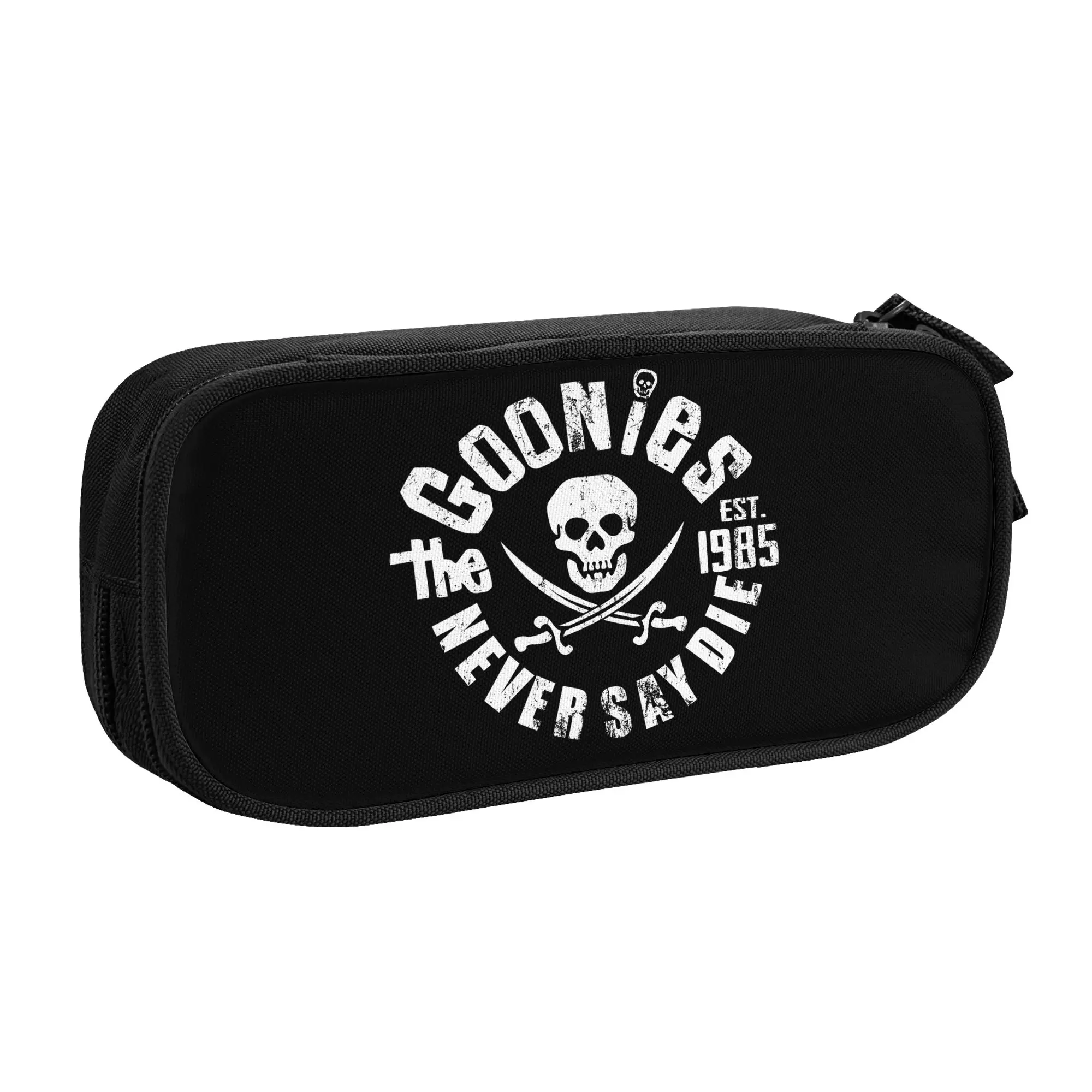 Cute Retro Goonies Pencil Cases for Girls Boys Large Storage Gothic Skull Pencil Bag School Accessories