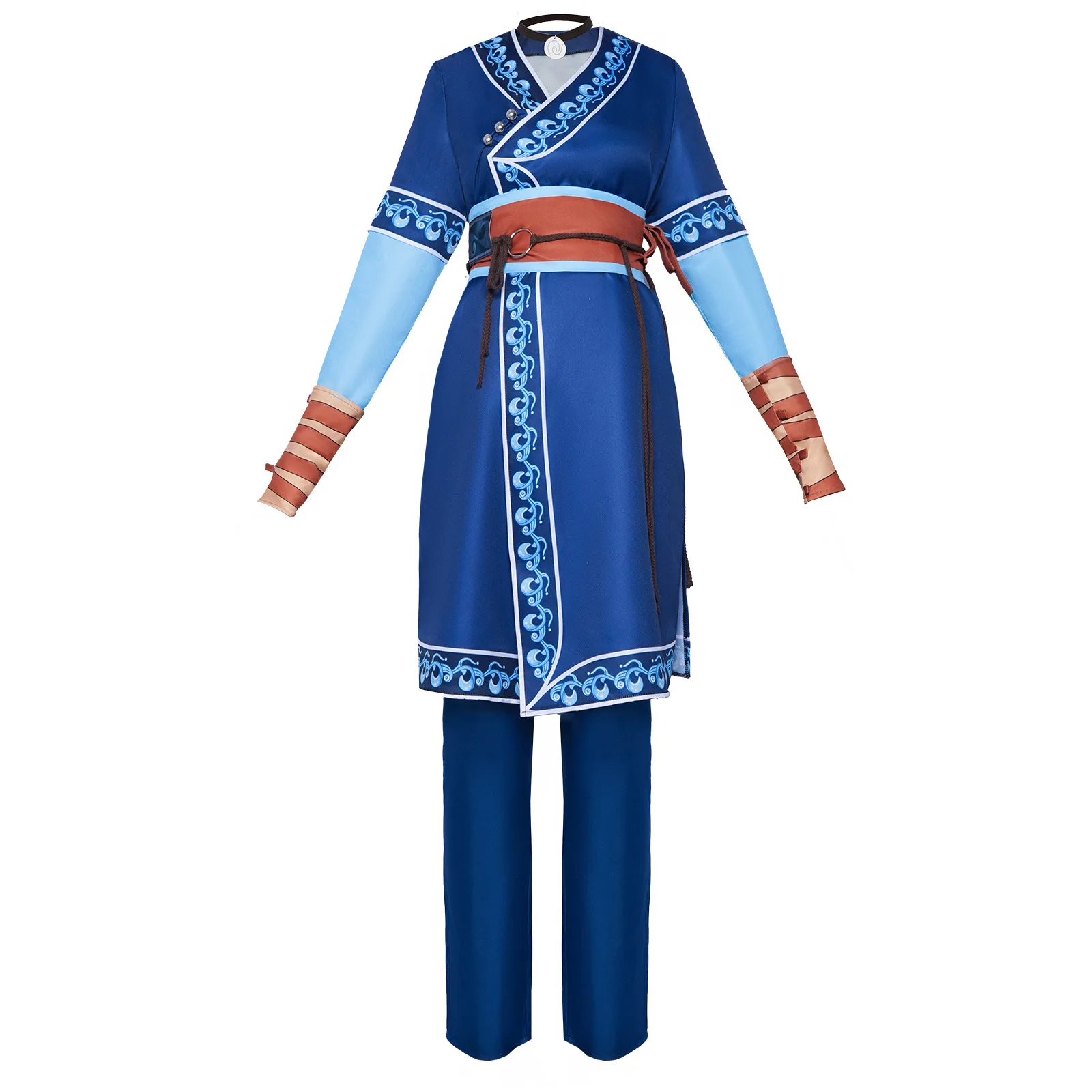 Katara Cosplay The Last Airbender Costume for Women Fancy Blue Combat Uniform Suit Halloween Carnival Party Disguise Outfits