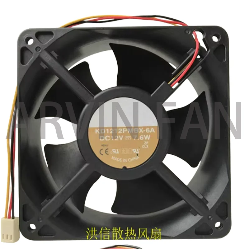 KD1212PMBX-6A DC12V 7.6W 12CM พัดลมแกน