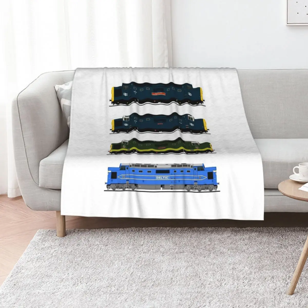 DELTIC LOCOMOTIVES Throw Blanket Decorative Sofas Travel cosplay anime Shaggy Blankets For Bed Hair Blankets