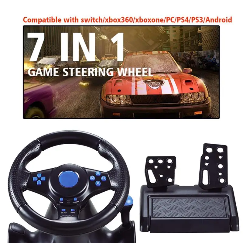 New DATA FROG Steering Wheel for Nintendo Switch PC PS3 PS4 Xbox 360 android 180 Degree Steering Wheel Vibration Joysticks Car