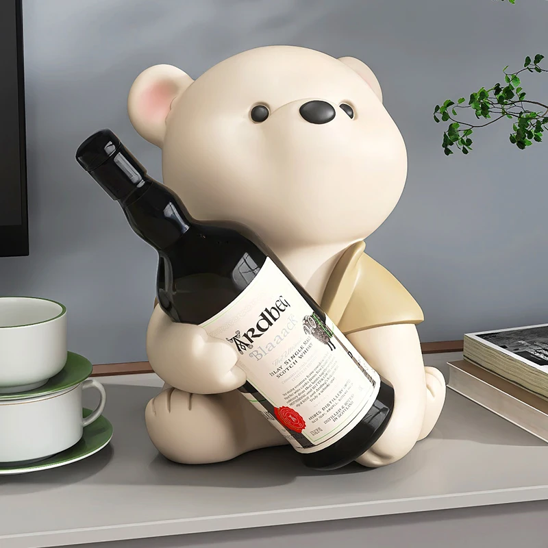 

Bear Red Wine Rack Ornaments, Animal Wine Cabinets, Home Decorations, Light Luxury, High-End Living Room, Dining Cabinet