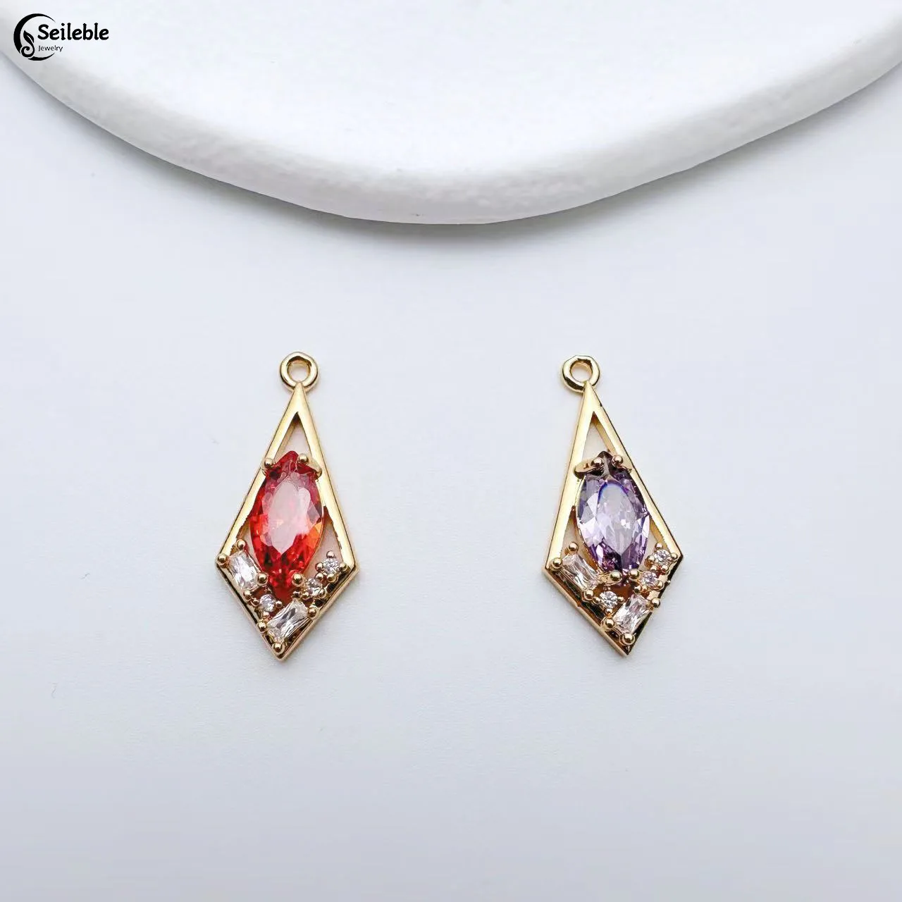 

20 шт./пакет, модный медный позолоченный микроинкрустированный цирконом и бриллиантом, кулон «сделай сам», ожерелье, серьги, аксессуары для изготовления