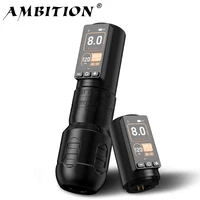 Ambition Soldier270 máquina de tatuaje inalámbrica 4,0-4,5mm carrera Motor sin escobillas pluma profesional 2400mAh batería agarre 34-42mm