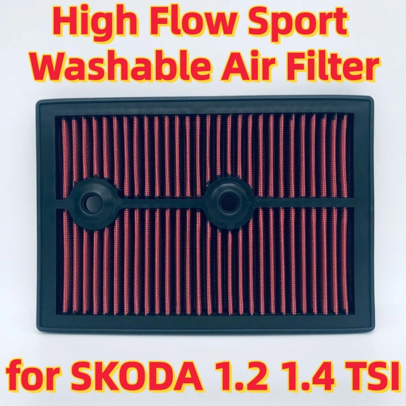 لسكودا اوكتافيا فابيا سوبر رابيد كودياق كاروك يتي 1.2L 1.4L TSI ارتفاع تدفق الرياضة قابل للغسل فلتر الهواء 33-3004 04E129620 #1