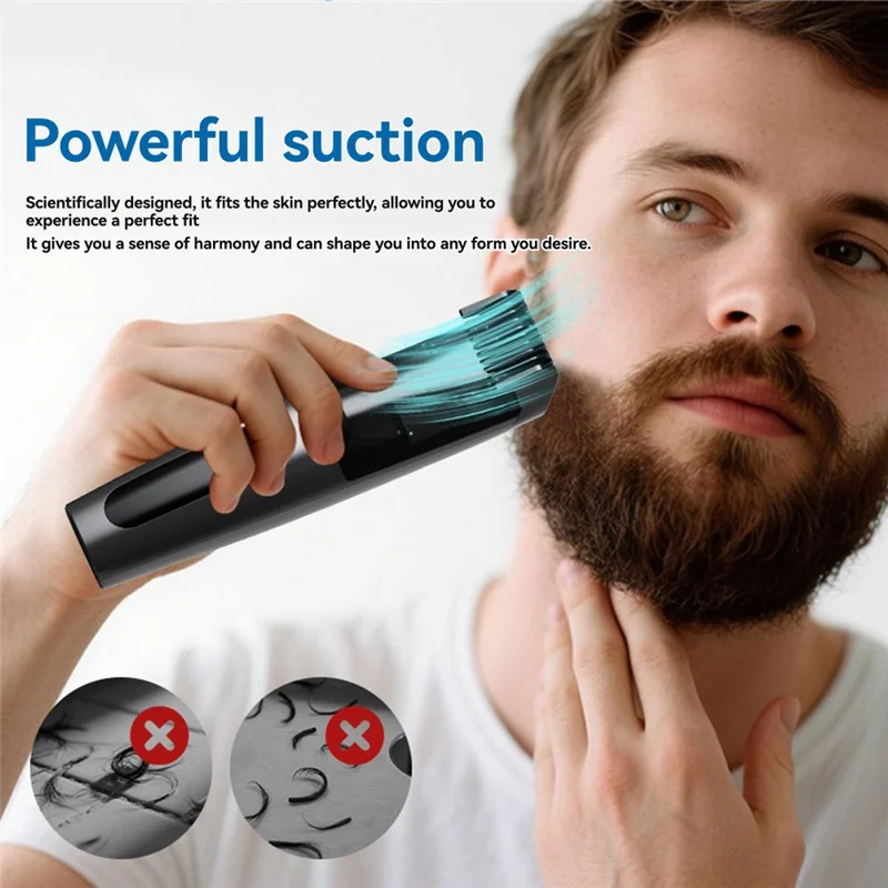 ماكينة تشذيب اللحية T83C-مكنسة كهربائية مدمجة لسوالف الشارب، ماكينة تشذيب شعر الوجه #4