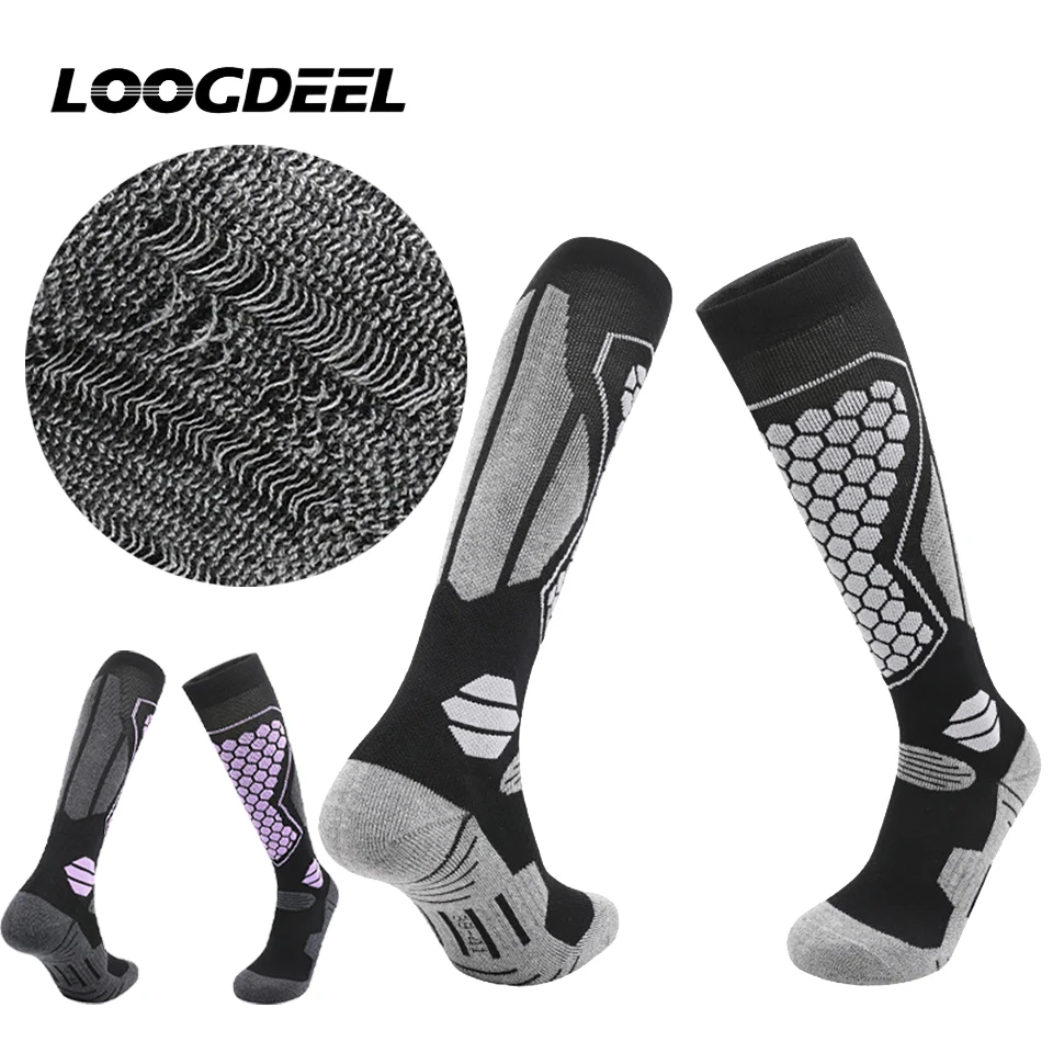 

Loogdeel 1Pair Soccer Sock Adult Men Women Moisture Absorption Thermal Socks Thick Cotton Sports Sock Bottom Thickening