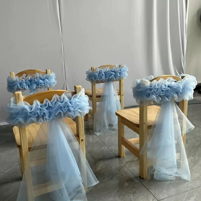 Kindergarten backrest graduation exquisite decoration sash, school opening ceremony chair outdoor wedding decoration bowknot