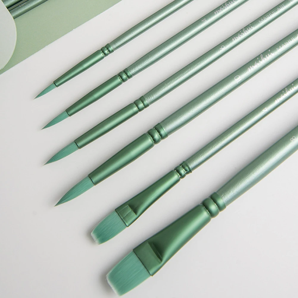 4/6-teiliges Aquarell-Pinsel-Set, Pinsel-Set mit Nylonhaar und spitzer Spitze, Pinsel-Set mit langem Griff für Künstler und Studenten