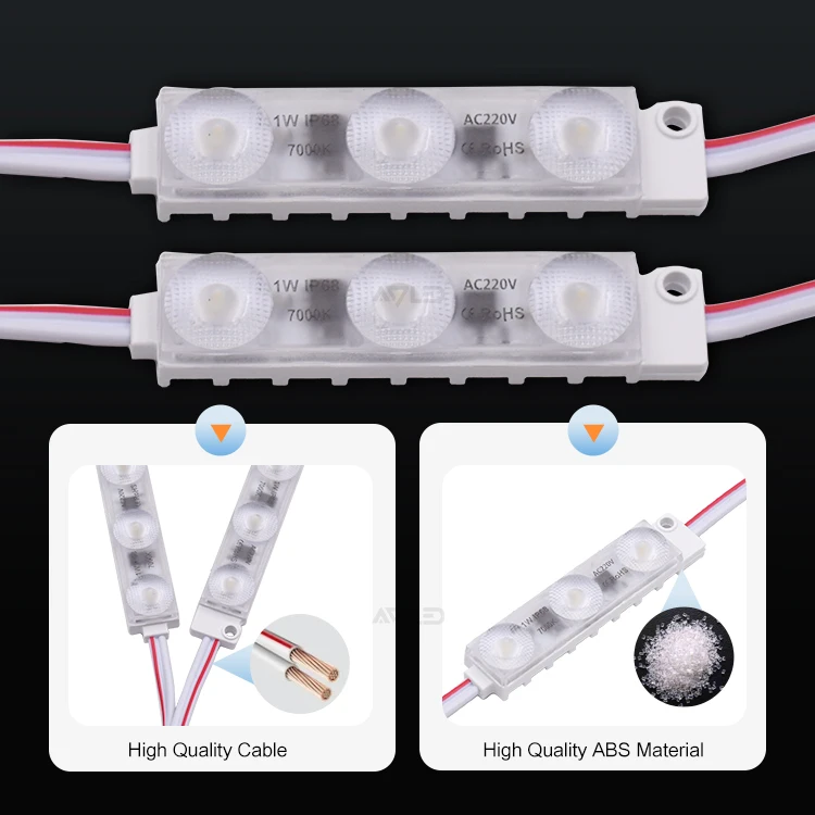 AC110v وحدة Led عالية الطاقة 2835 50 قطعة مناسبة 2-10 بوصة مصباح الليل عمق قناة رسائل أضواء واجهة المتجر ديكور الأعمال