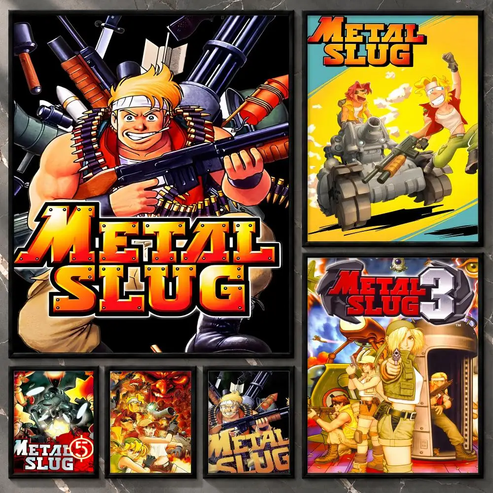 Screen-Collectible-Characterart-Immersive-Interactive Metal Slug Poster Aesthetic Unframed Wall Prints for Bedroom & Living Room