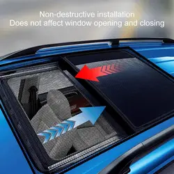 Magnetic Car Sunroof Sun Shade Moonroof Mesh SUV Tent Roof Cover Camping Kept The Bugs Out Insect Screen Awnings Net Trips Camp