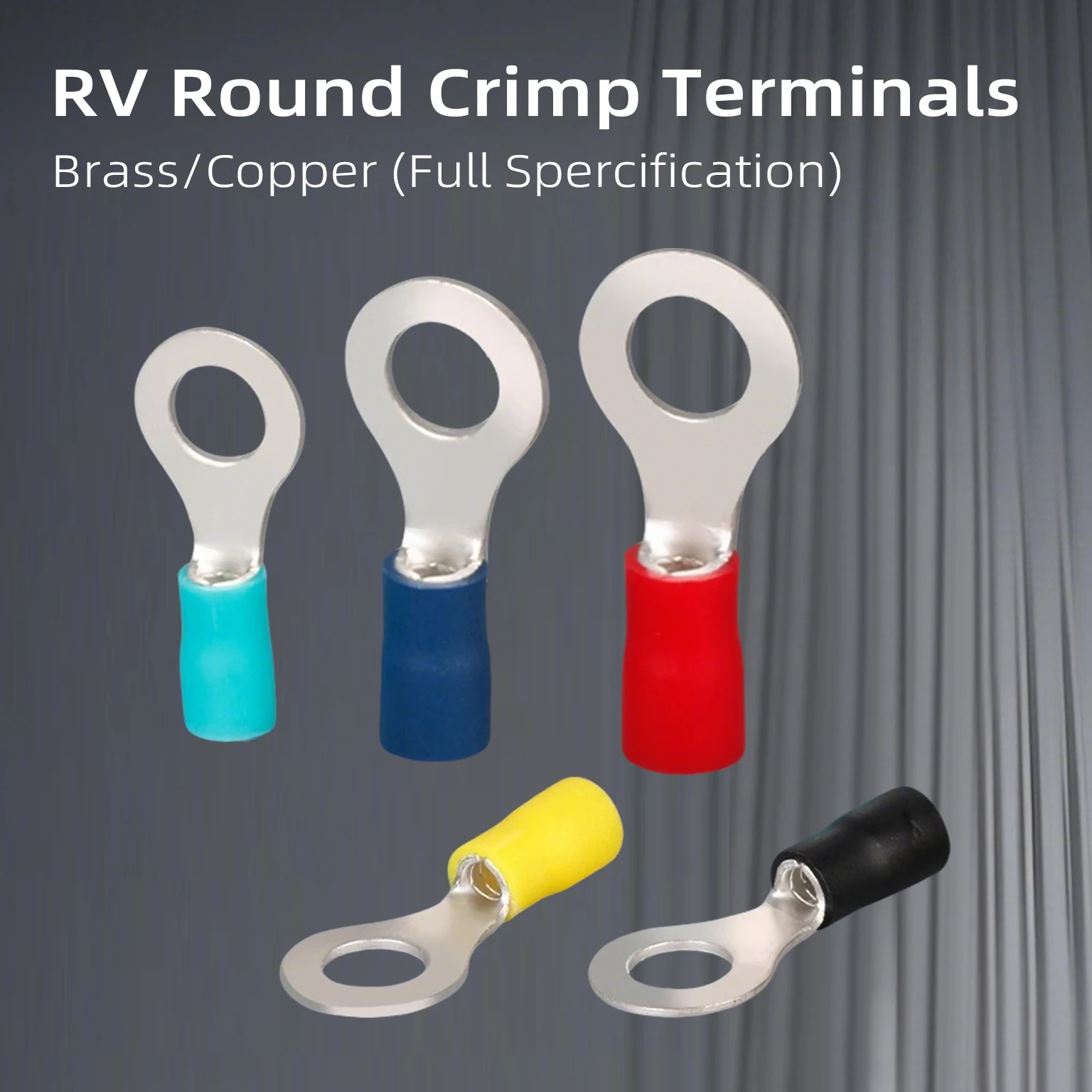 

Cold Pressed Pre Insulated Terminal RV1.25-5.5 Round Shape Brass / Copper Conductor 0.5-0.8 Thickness