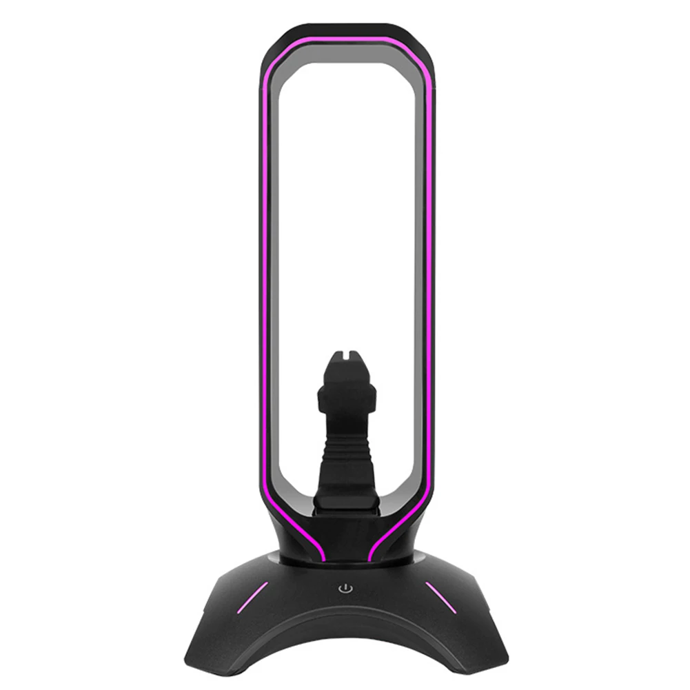 RGB Gaming Headphone Stand With USB Ports Headphone Holder Touch Control Light Desktop Gaming Headset Holder Earphone Hanger view 2