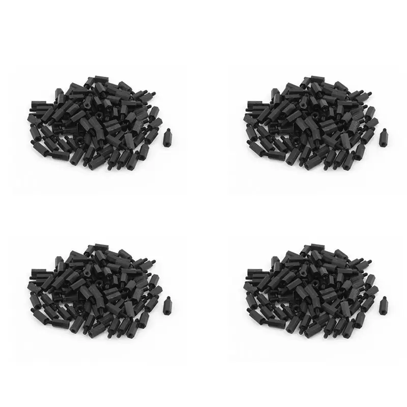 ABVT-400Pcs M3 12Mm+6Mm Nylon Spacer Hex Stand-Off Pillar For Motherboard