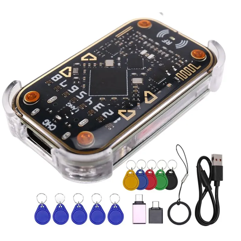 

Curated Collection Chameleon V3.0 RFID Smart Chip Emulator Reader+ 10XUID Keychain 125K 13.56M ID IC Smart Card Duplicator T