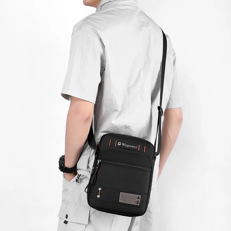 Nylon waterproof men's shoulder bag multi-layer waterproof and wear-resistant men's bag light leisure travel